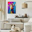 Art mural en verre Ebern Designs «Giraffe Pop Art» par Andreas Magnusson-1498967037