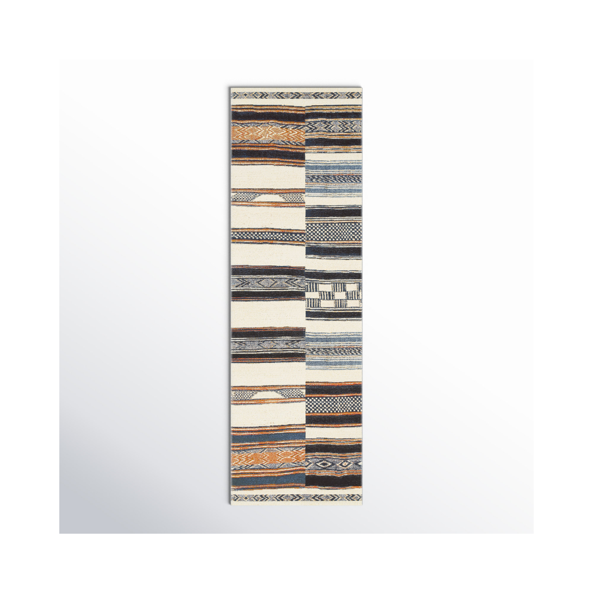 Oniel Geometric Machine Woven Area Rug , Runner 2'5" x 11'2"