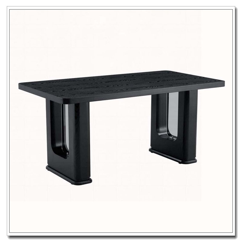 Table de salle à manger 64,5 po x 35,4 po, Noir gris