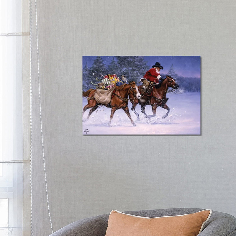 " Christmas Rush " by Jack Sorenson, 18" H x 26" W x 1.5" D