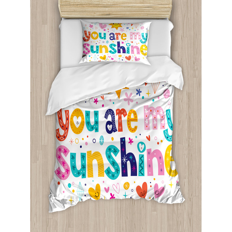 Quotes Modern & Contemporary Polyester Duvet Cover, Twin