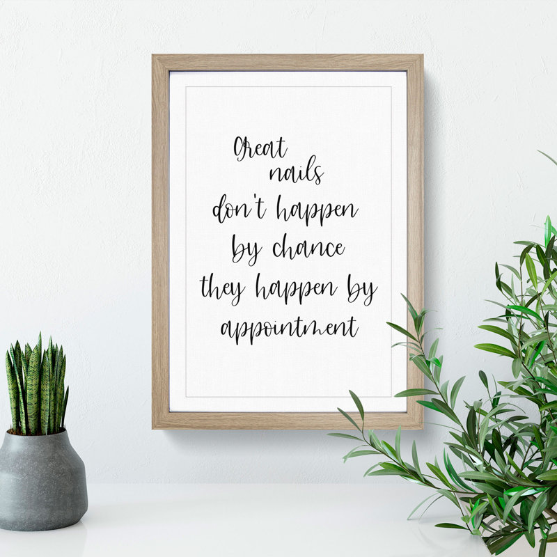 Great Nails - Framed Print, 65cm H x 48cm W x 2cm D, Oak Framed