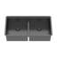 Évier de cuisine à double cuve (50/50) encastrable 36 po x 19 po x 10 po noir bronze industriel avec deux cuves profondes de 10 po