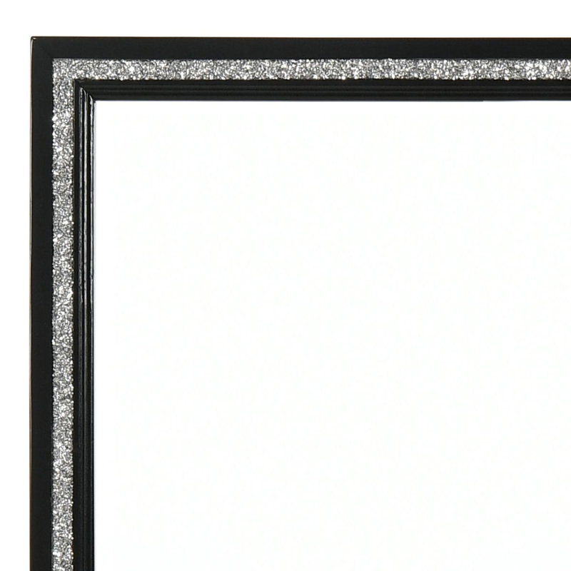 Miroir mural décoratif patiné à finition noire | Idée de cadeau