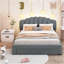 Lit plateforme tapissier avec tiroir Teddy