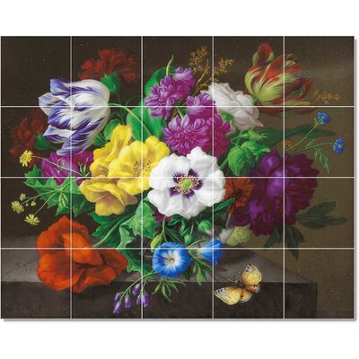 40"" x 32"" Ceramic Painting Decorative Mural Tile 8"" x 8 -  Picture-Tiles.com, W22892-L