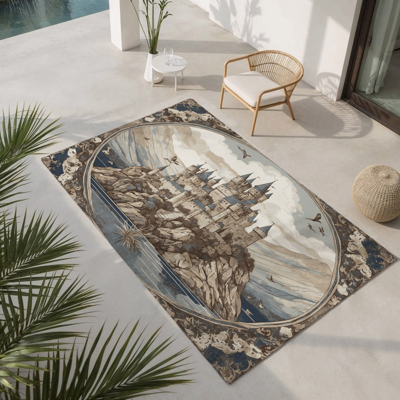 Crownspire Refuge Indoor And Outdoor Area Rug, Rectangle 4' x 6'