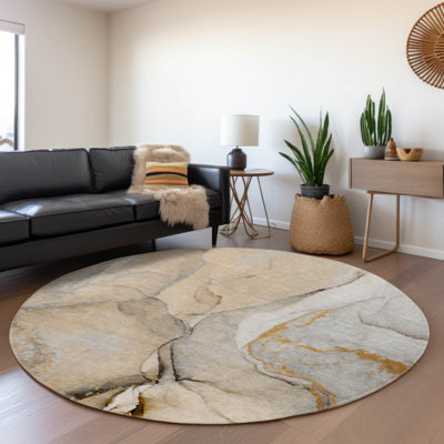 Premium Machine Washable Cerrito AMF506 Beige Rug