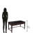 Hekman Furniture Mocha Solid Ash Writing Desk with Three-Panel Leather Top