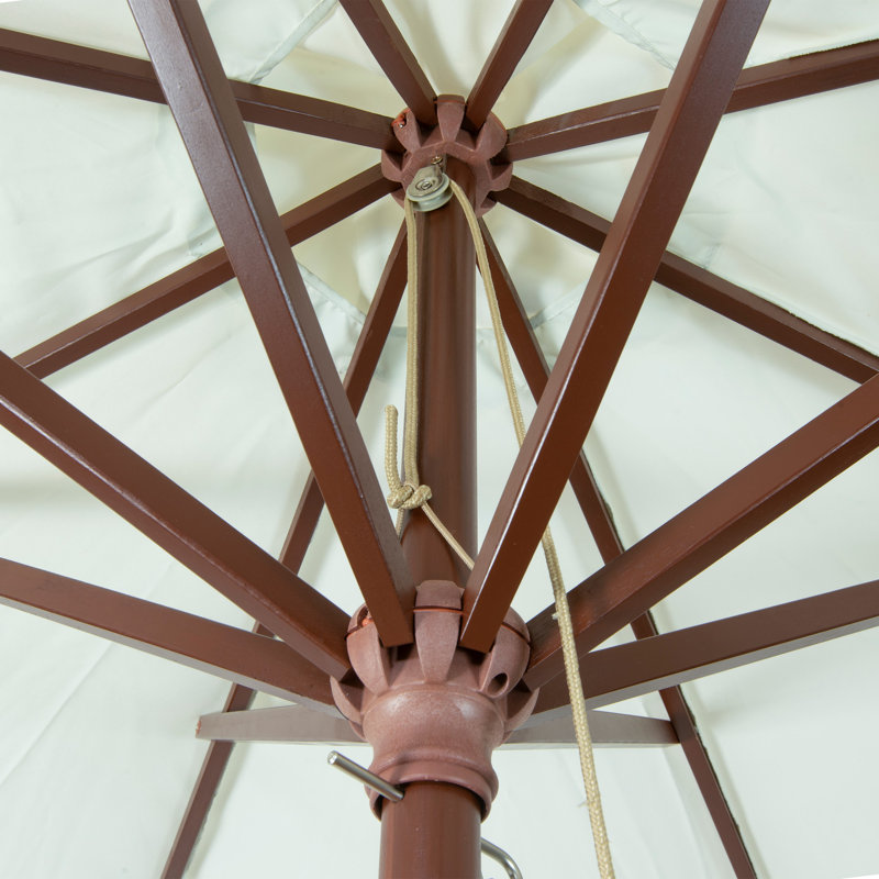 Parasol en bois 9 pi 9 pi Classic, Naturel