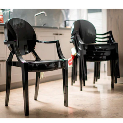 Chaise avec accoudoirs Amy King Louis
