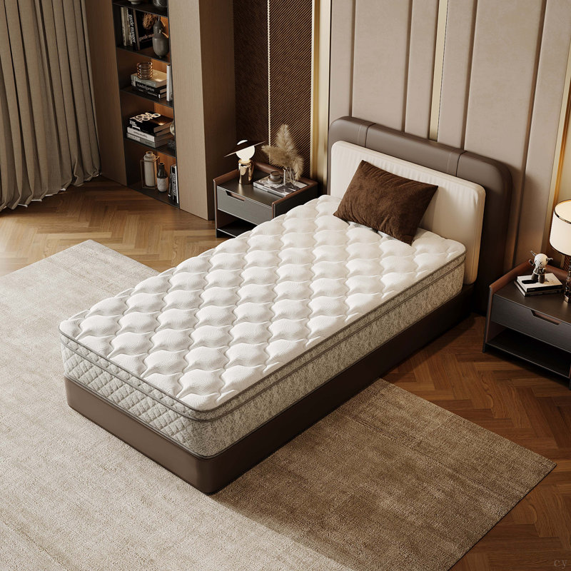 12 Inch Hybrid Mattress In A Box With Memory Foam And Pocket Spring For Pressure Relief & Comfort Sleep & Zoned Support, Medium Firm