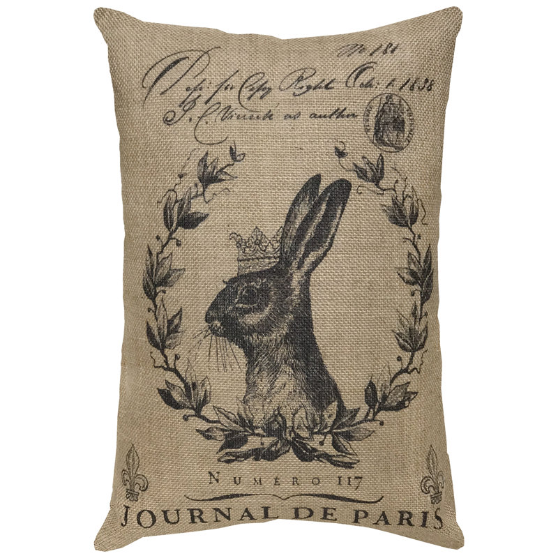 Wyrick Jute / Sisal Reversible Throw Pillow