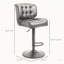 Ensemble de 2 tabourets de bar avec siège réglable, coussin rembourré épais et repose-pieds en métal-828636469