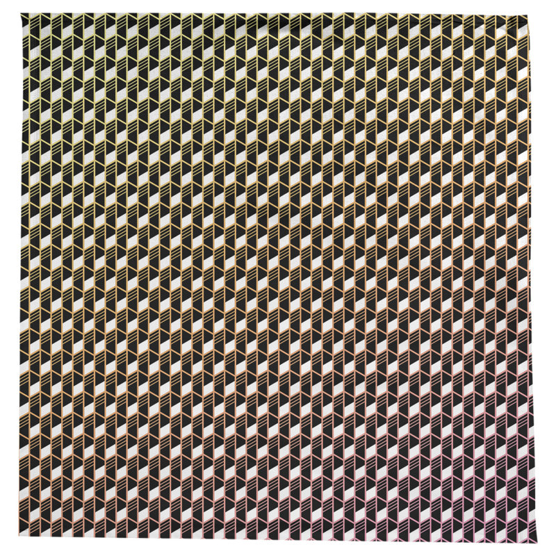 Nappe rayures géométriques Leffel, Dégradé coucher de soleil
