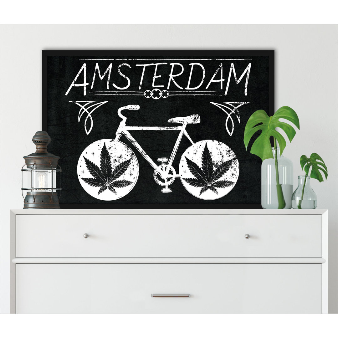 Gerahmter Grafikdruck "Amsterdam Black"