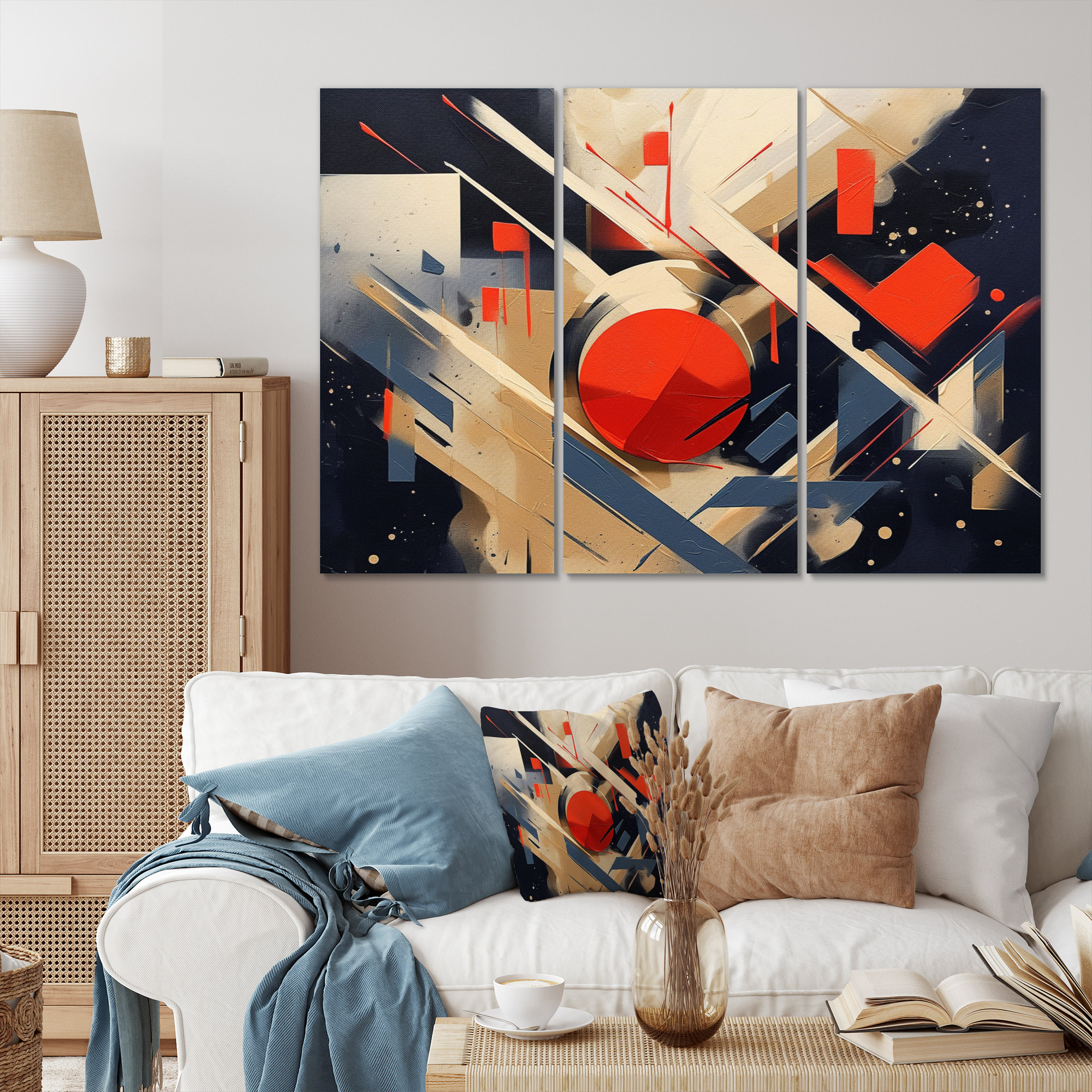 Red Black Red and Black Depth Corner I - Abstract Shapes Metal Wall Decor Set Wrought Studio, image size:2000x2000