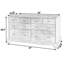 Commode rectangulaire 8 tiroirs en bois l 55 po