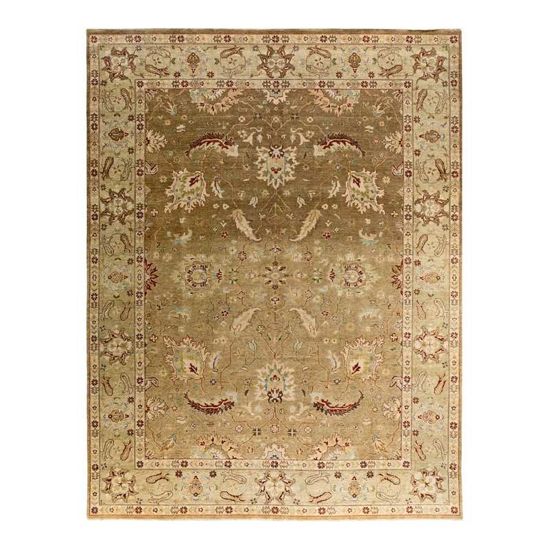 Overdyed One-of-a-Kind Rectangle 9'2" X 12'2" Hand Knotted Area Rug