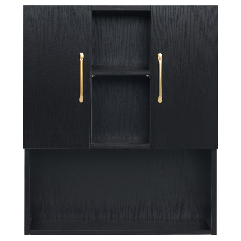 Armoire de salle de bain murale Dyanara, Noir