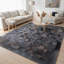 Tapis en cuir de vache patchwork, tapis carré géométrique, noir naturel brun blanc-185198760