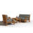Jiraiya 3-Person Teak Outdoor Sofa with Sunbrella-886733782