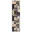 Tapis moderne performance gris, ivoire et bleu à motif abstrait Fanton-2111089915-2111089919