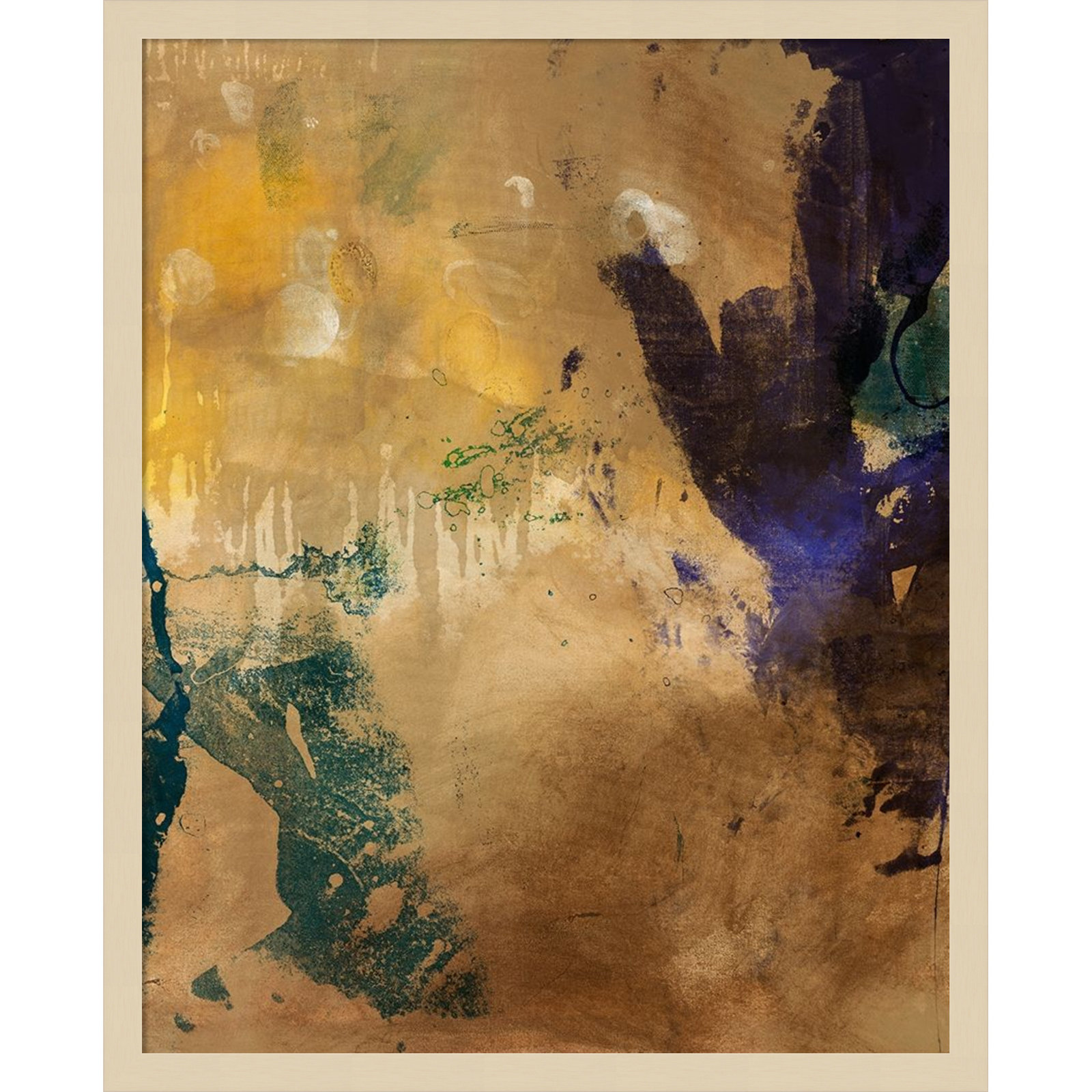 Amber Haze I by Flagler Wood Framed Wall Art Print, Brown, 25" H x 21" W