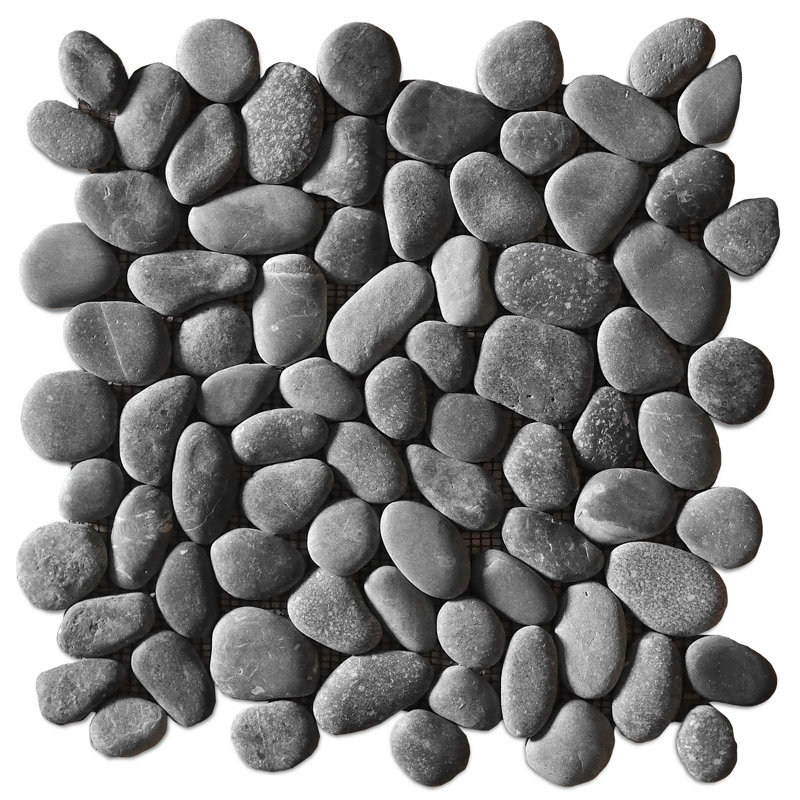 Carrelage en pierre naturelle 12 po x 12 po, Gris charbon