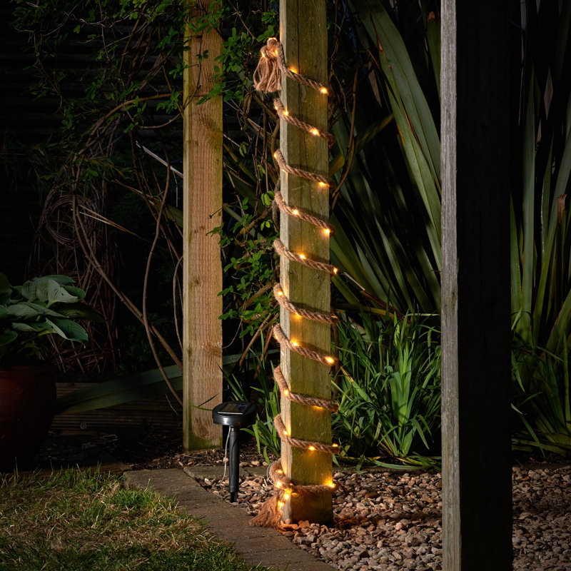 Mathew 4.5cm LED Solar Powered 60 - Bulb Rope String Light