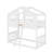 Twin Over Twin House Bunk Bed With Ladder-737704706