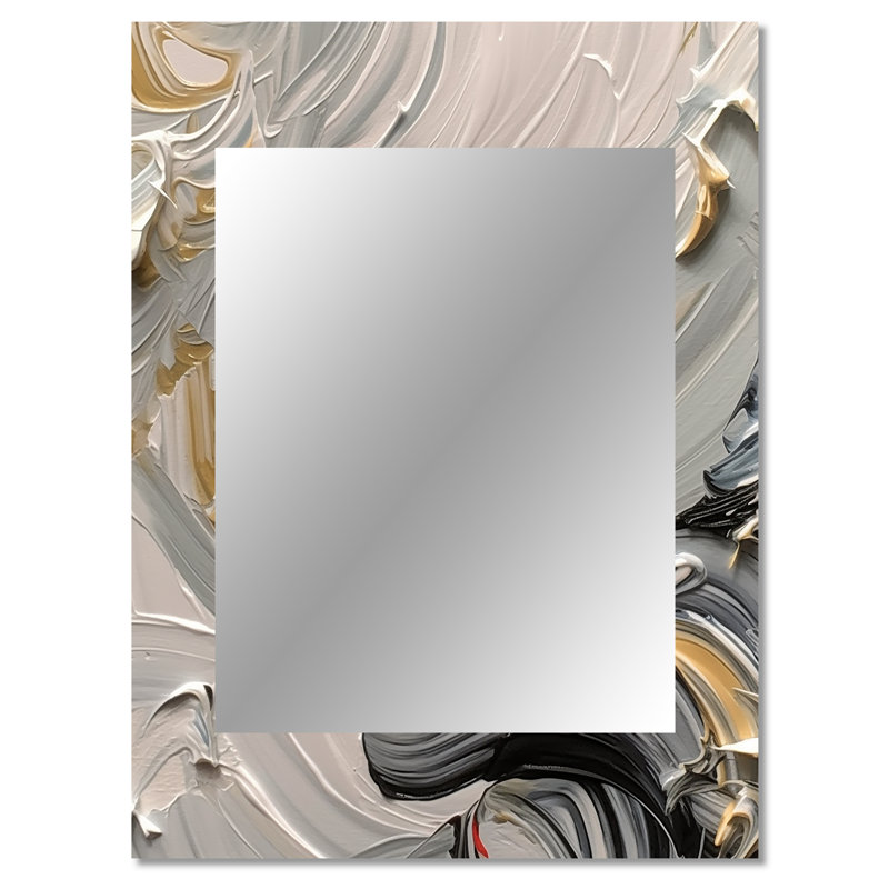 Late Night Jazz Vintage gris et or - peinture murale abstraite, miroir moderne, art imprimé en métal, 40 po x 30 po