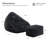Extra-Wide Bean Bag Chair With Ottoman And Pocket-877877088