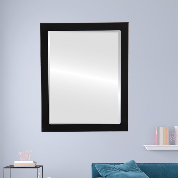 Akien Rectangle Mirror, 17" H x 13" W, Matte Black