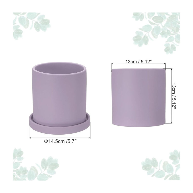 Purple Ceramic Plant Pot