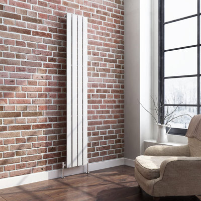 iBathUK Belgravia Vertical Single Slim Flat Panel Radiator Anthracite
