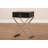 Fruitvale Nightstand in Black Finished Wood With Cross Metal Legs, 13.8'' H X 18.9'' W X 26.8'' D-1714231553