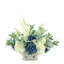 Hydrangea and Lamb's Ear Mixed Centerpieces in Ceramic Pot
