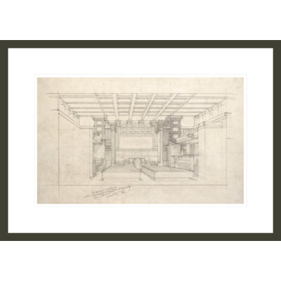 «Unity Temple Oak Park IL» par Frank Lloyd Wright - Reproduction giclée encadrée