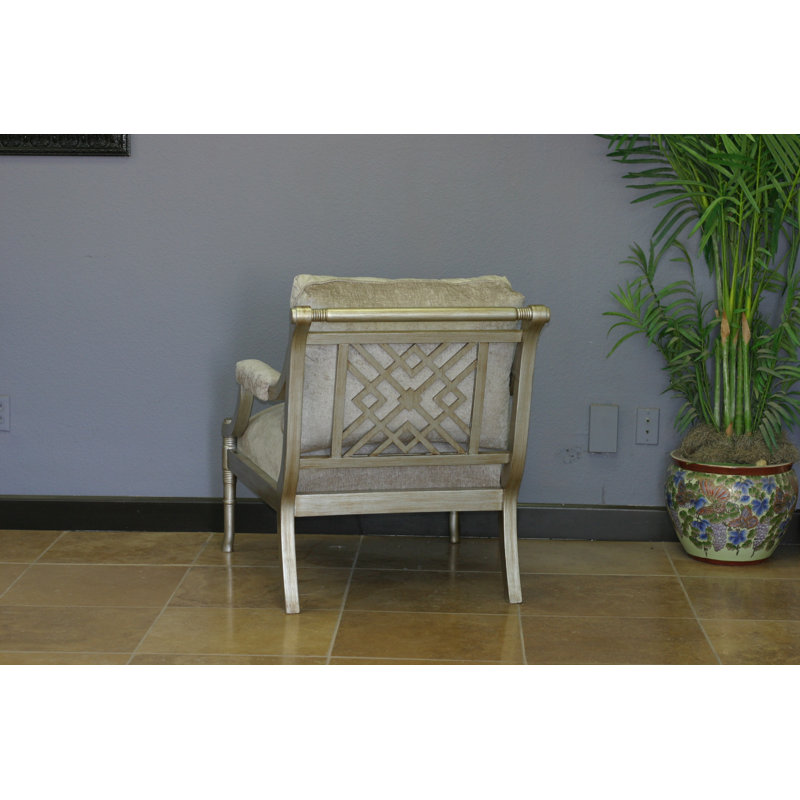Fauteuil de 25 po de largeur Cochrane, Chenille blanc cassé