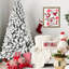 Arbre de Noël 8 pi avec finition floquée, 500 lumières blanches chaudes et une atmosphère festive, lumières pour l'humeur-734810530