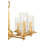 Art Deco Metal and Glass Chandelier