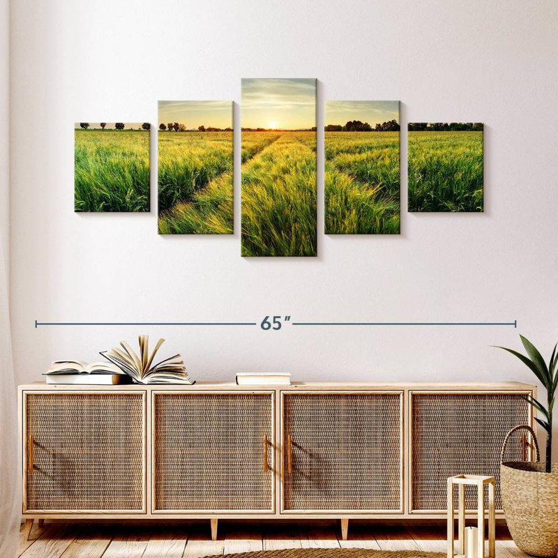 Wheat Field Before Dark, 24" H x 55" W