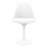 Modholic Tulip Swivel Side Chair, White-929971210-873244887