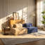 Canapé-lit simple convertible en chenille l 39,37 po x P 39,37 po x H 24,8 po Yoo DoHome-129391168