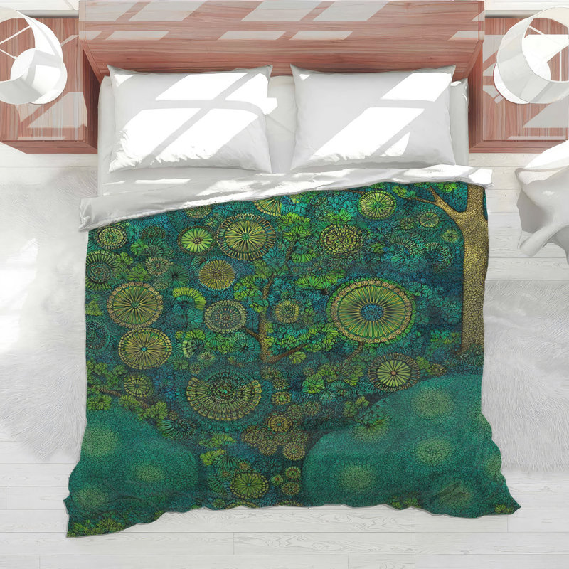 Tree Bedding Nature Comforter Bohemian, Queen