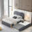 Berber Fleece Platform Bed With Curved Headboard And Twin Size Trundle-299672440-299672441
