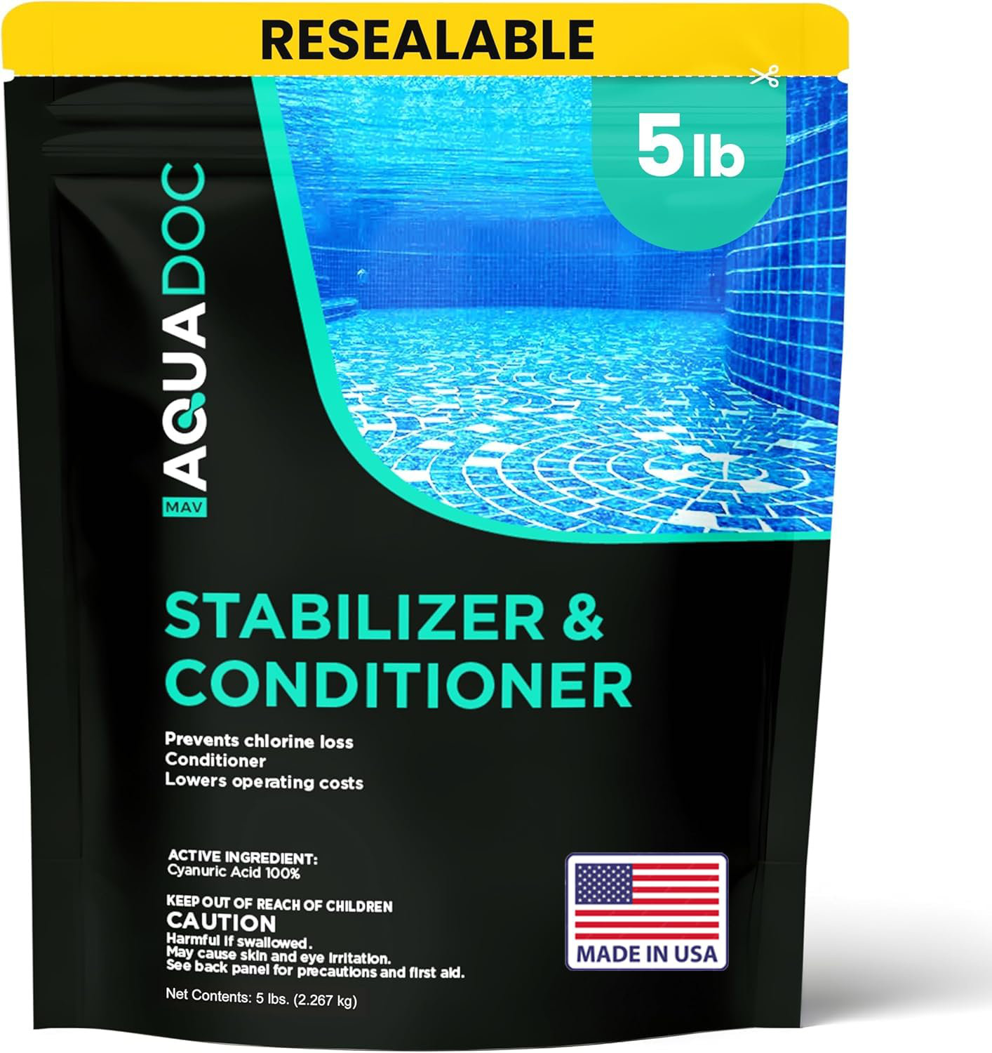 MAV AquaDoc Pool Stabilizer and Conditioner - 5lb - Cyanuric Acid ...