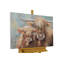 Hand -painted acrylic painting shoulder to shoulder