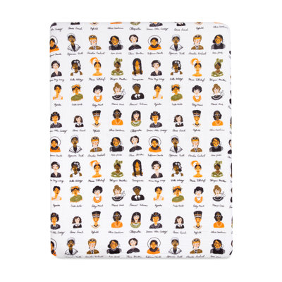Women in History Muslin All-Stages Fitted Crib Sheet